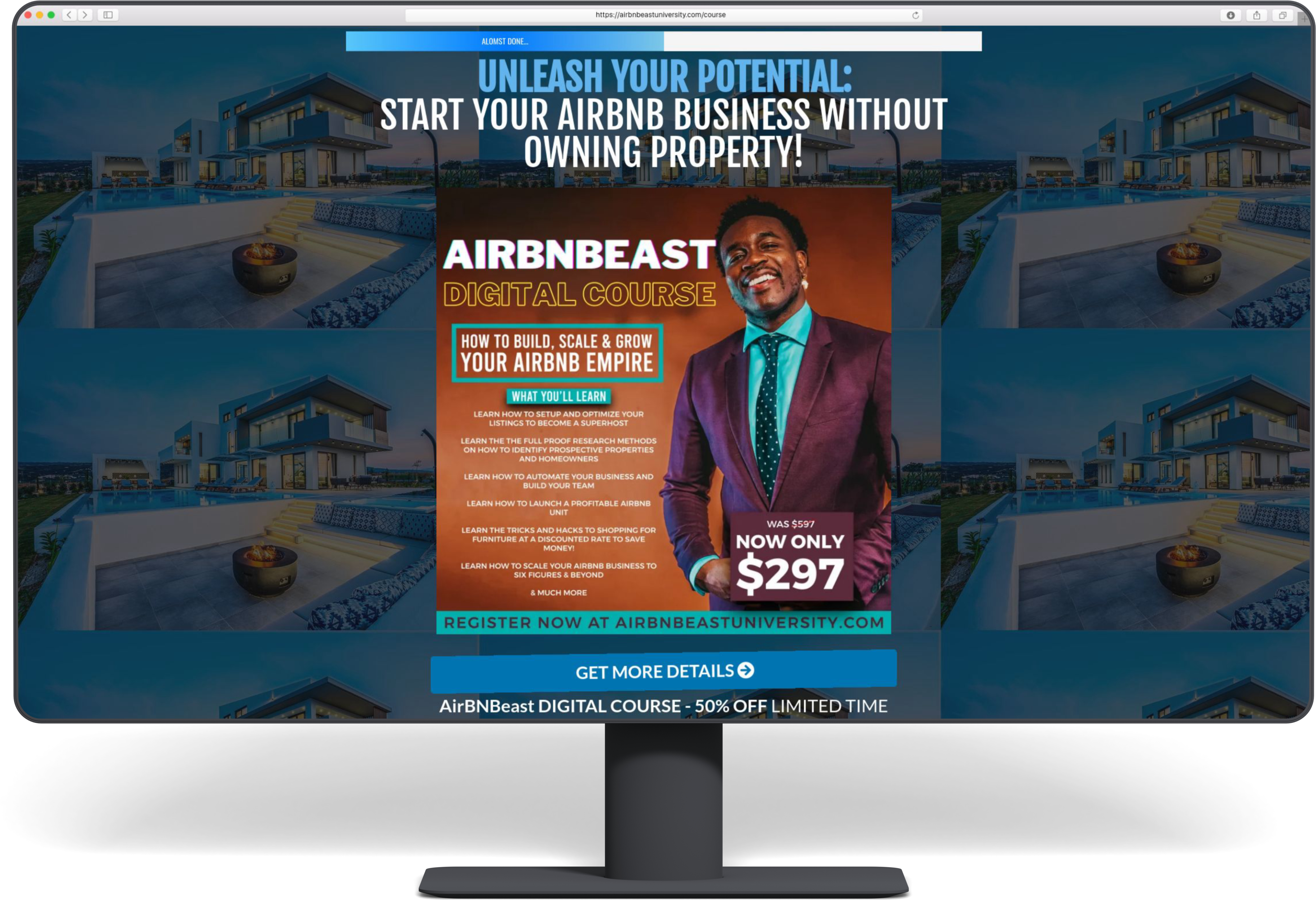 AirBNBeast Course Funnel